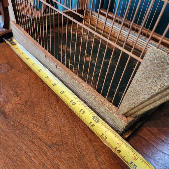 Art Deco Birdcage, True Vintage, Decor OR Pet. Patina Metal - Picture 6 of 9